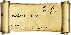 Daróczi Júlia névjegykártya