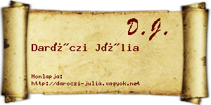 Daróczi Júlia névjegykártya